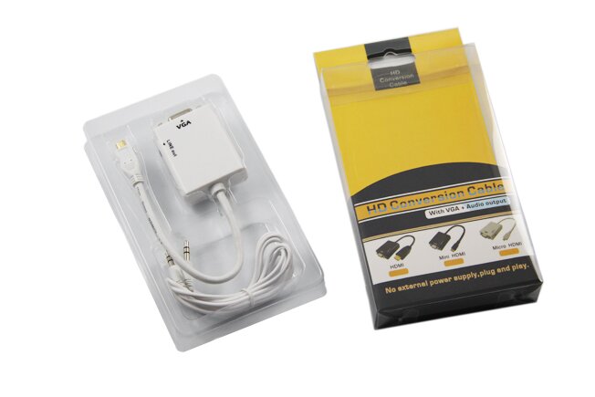 MICRO HDMI TO VGA+音频高清转换线