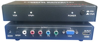 高清HDMI转VGA+色差 转换器